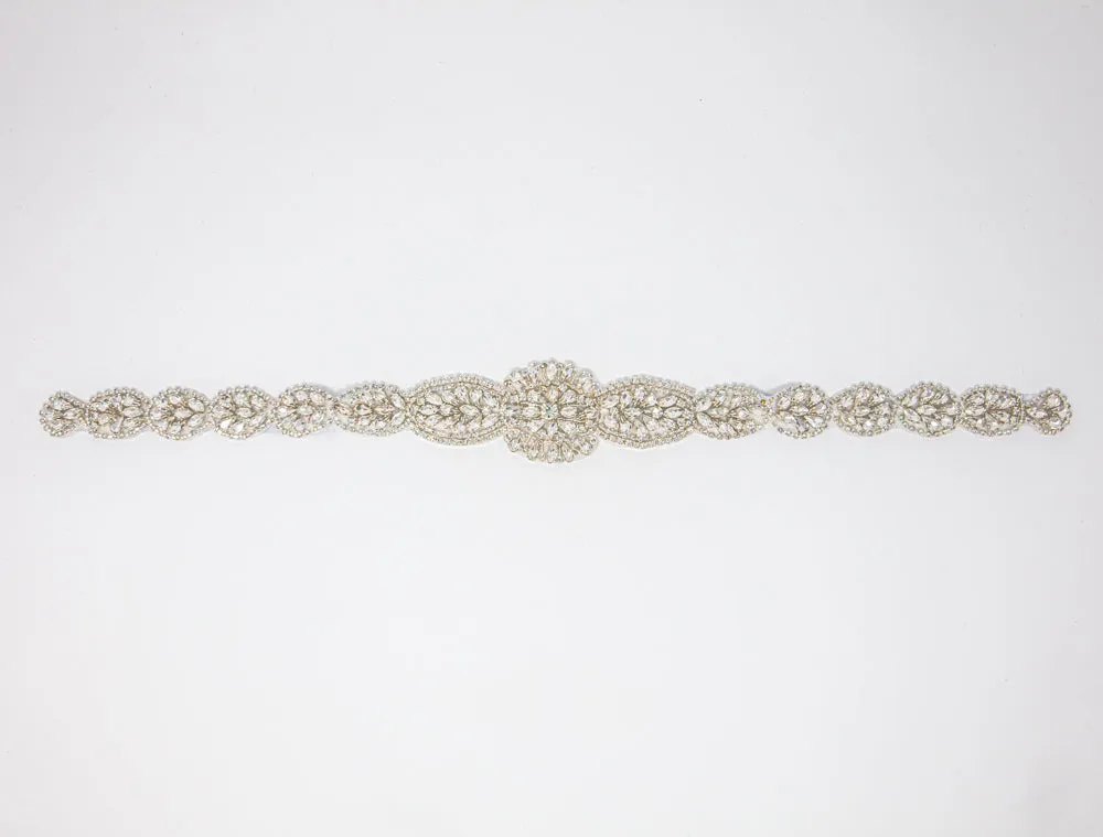 Silver Rhinestone Applique | Annabelle