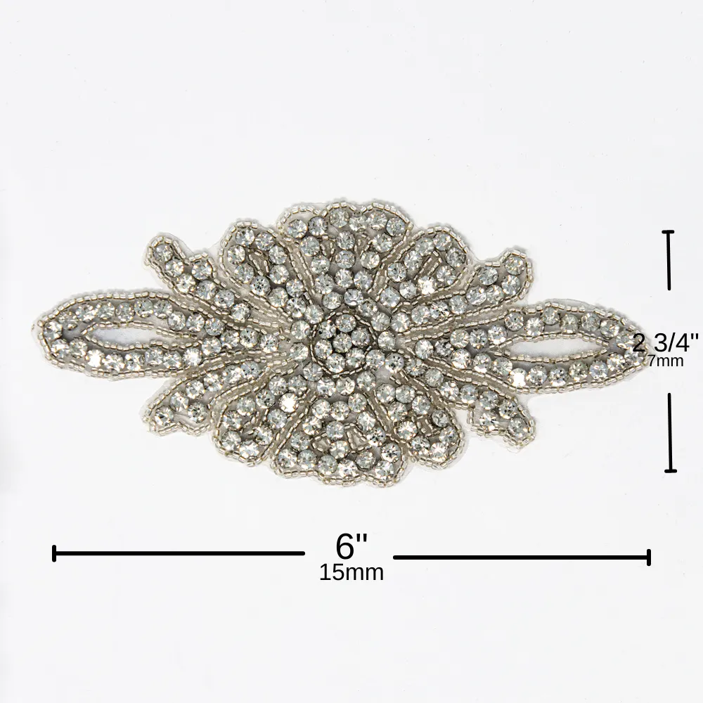 Silver Rhinestone Applique | Bella
