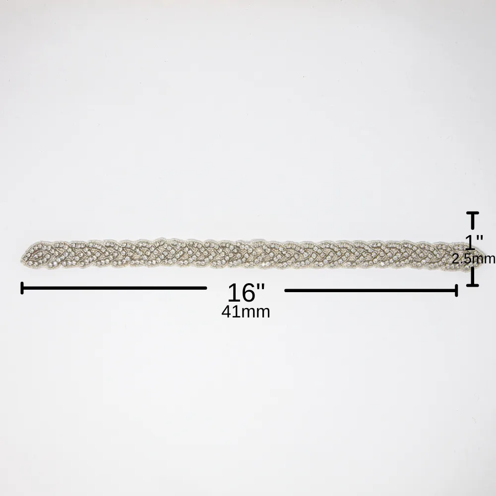 Silver Rhinestone Applique | Farrah
