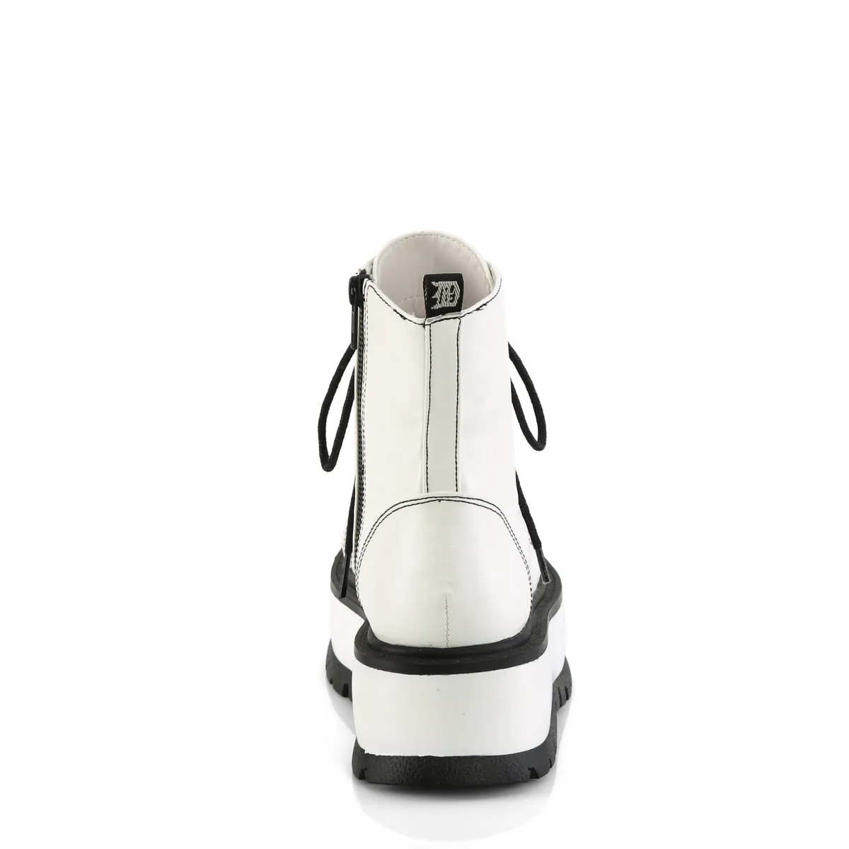 SLACKER-55  White Vegan Leather