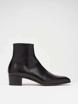 SONNY 40MM ANKLE BOOT IN BLACK CALFSKIN