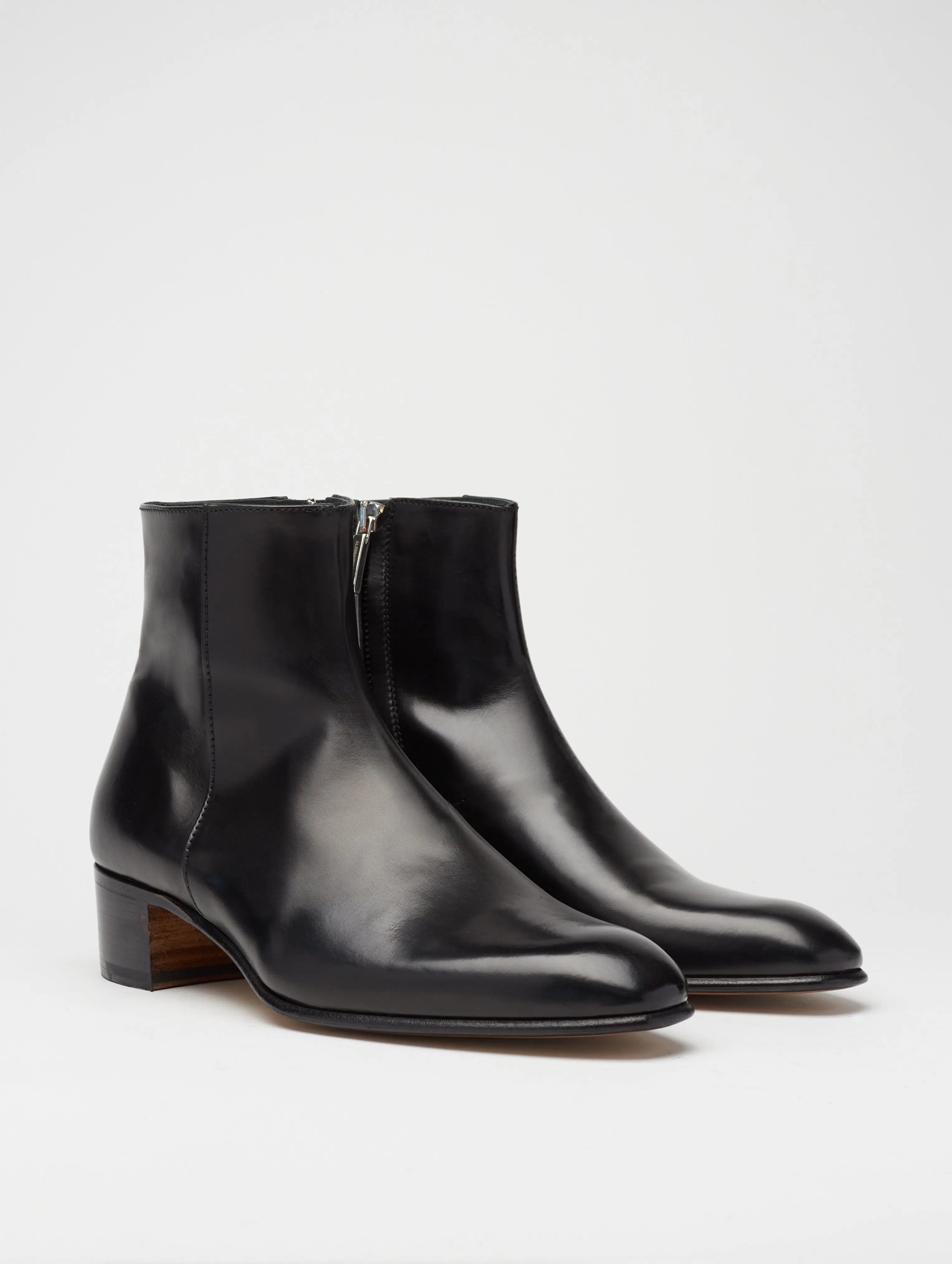 SONNY 40MM ANKLE BOOT IN BLACK CALFSKIN