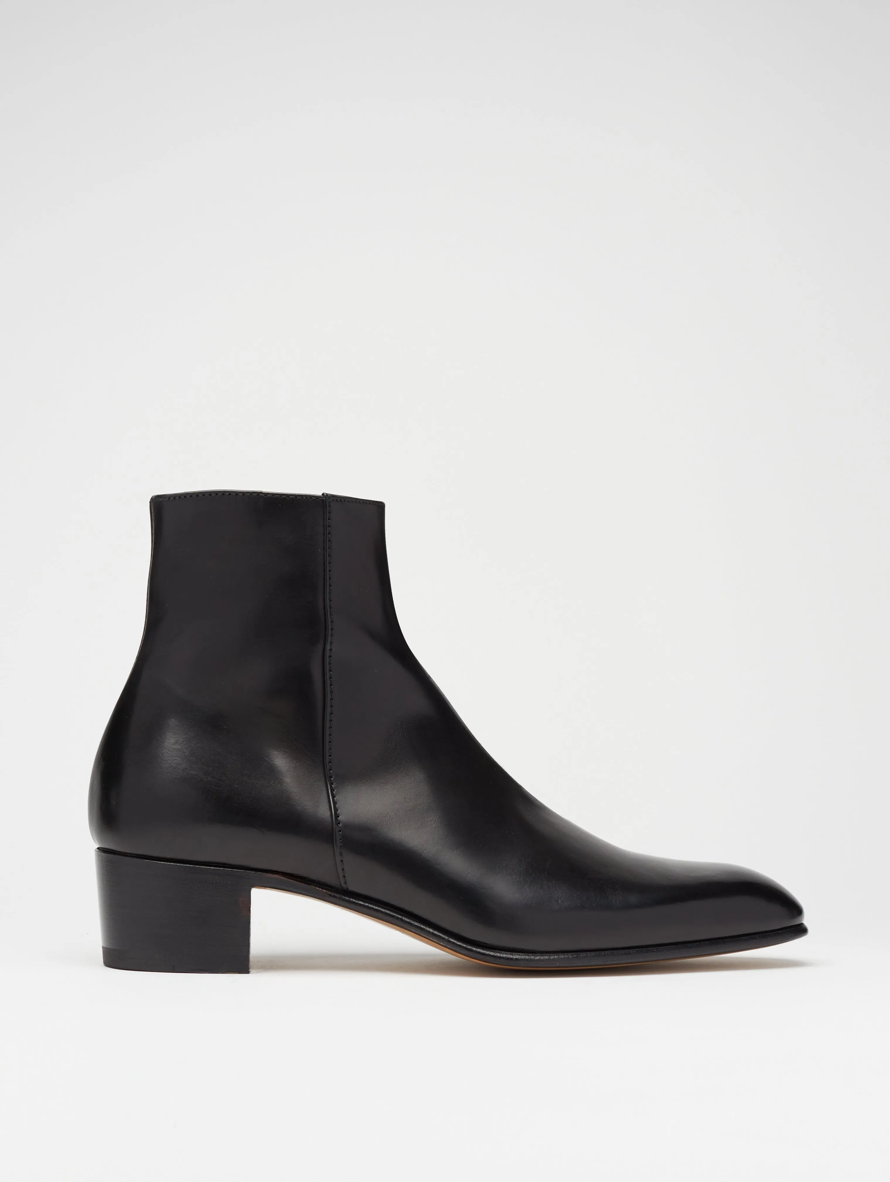 SONNY 40MM ANKLE BOOT IN BLACK CALFSKIN