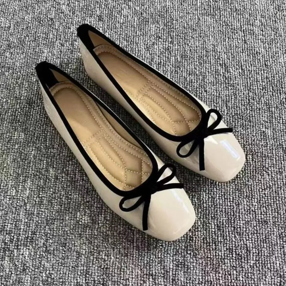 Square Toe Flats Slip-Ons