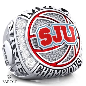 St. John University Mens Basketball 2022 Championship Ring - Design 3.2