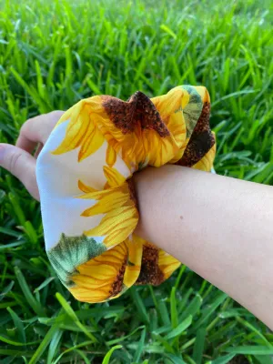 Sunflower Scrunchie Hair Tie