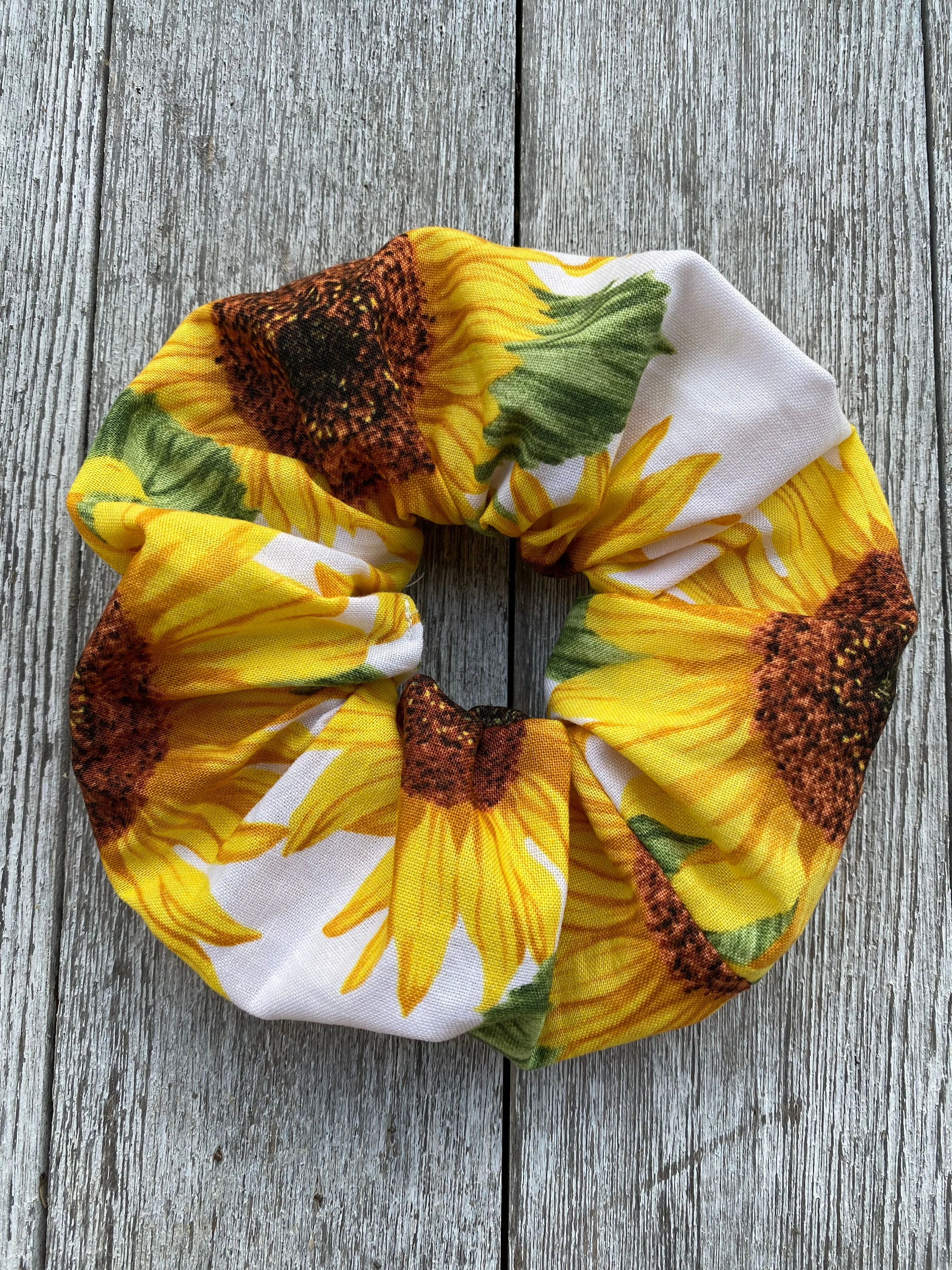 Sunflower Scrunchie Hair Tie