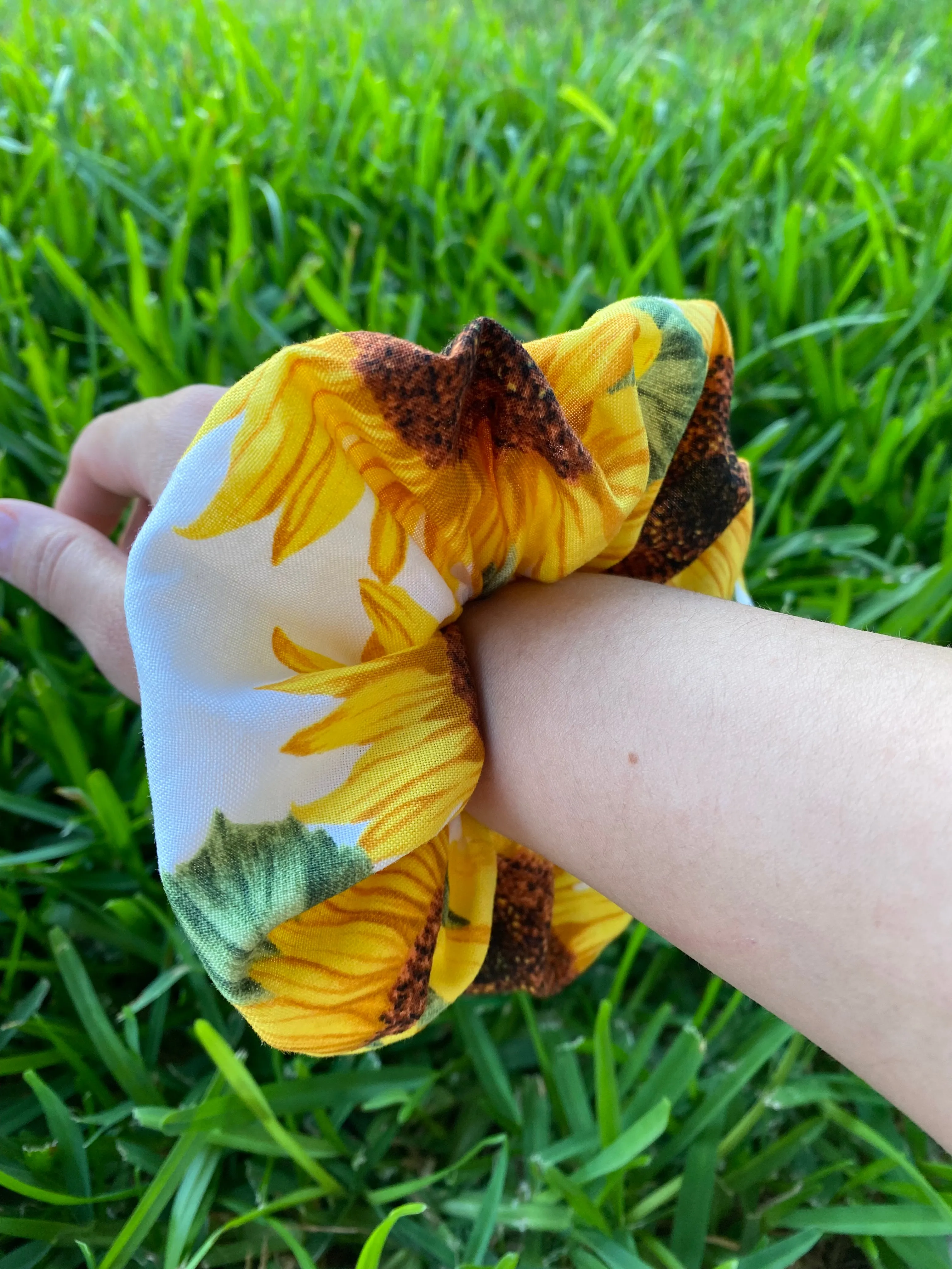 Sunflower Scrunchie Hair Tie