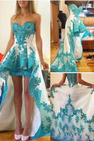 Sweetheart Short Prom Dress,High Low Printing Homecoming Dress Party Dress,SH113