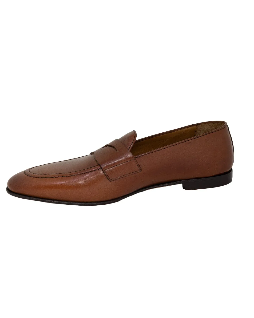 Tan Made in Italy Penny Loafers