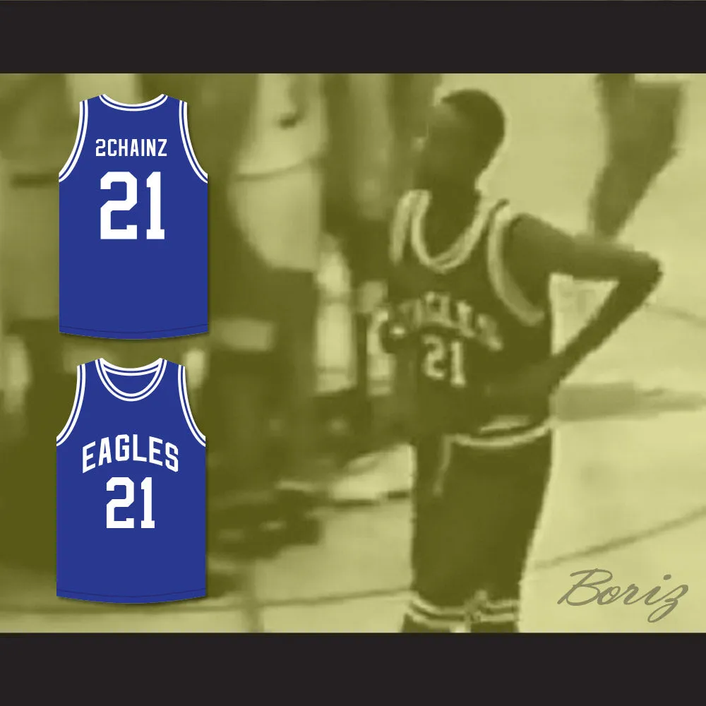 Tauheed Epps 2 Chainz 21 North Clayton High School Eagles Basketball Jersey