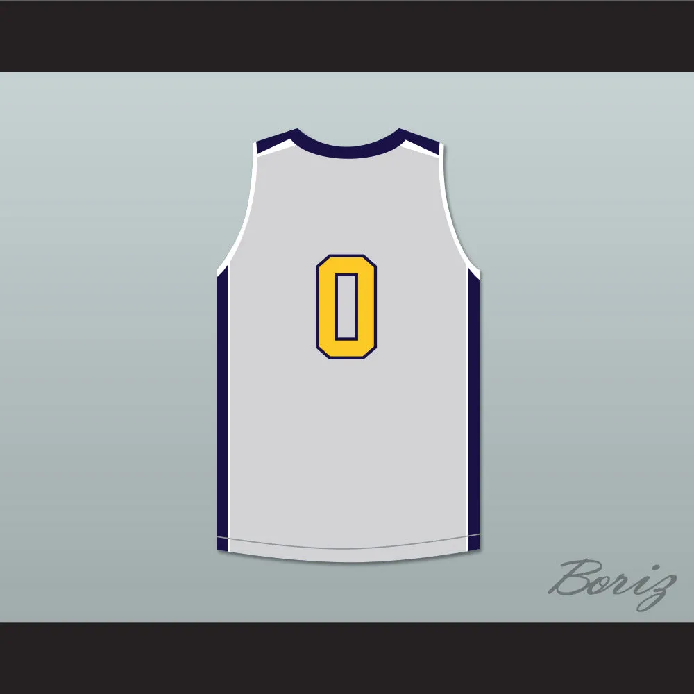 Terron Forte 0 Liberty High School Light Gray Basketball Jersey Amateur