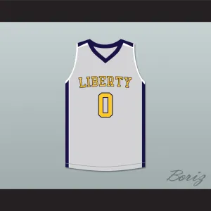 Terron Forte 0 Liberty High School Light Gray Basketball Jersey Amateur