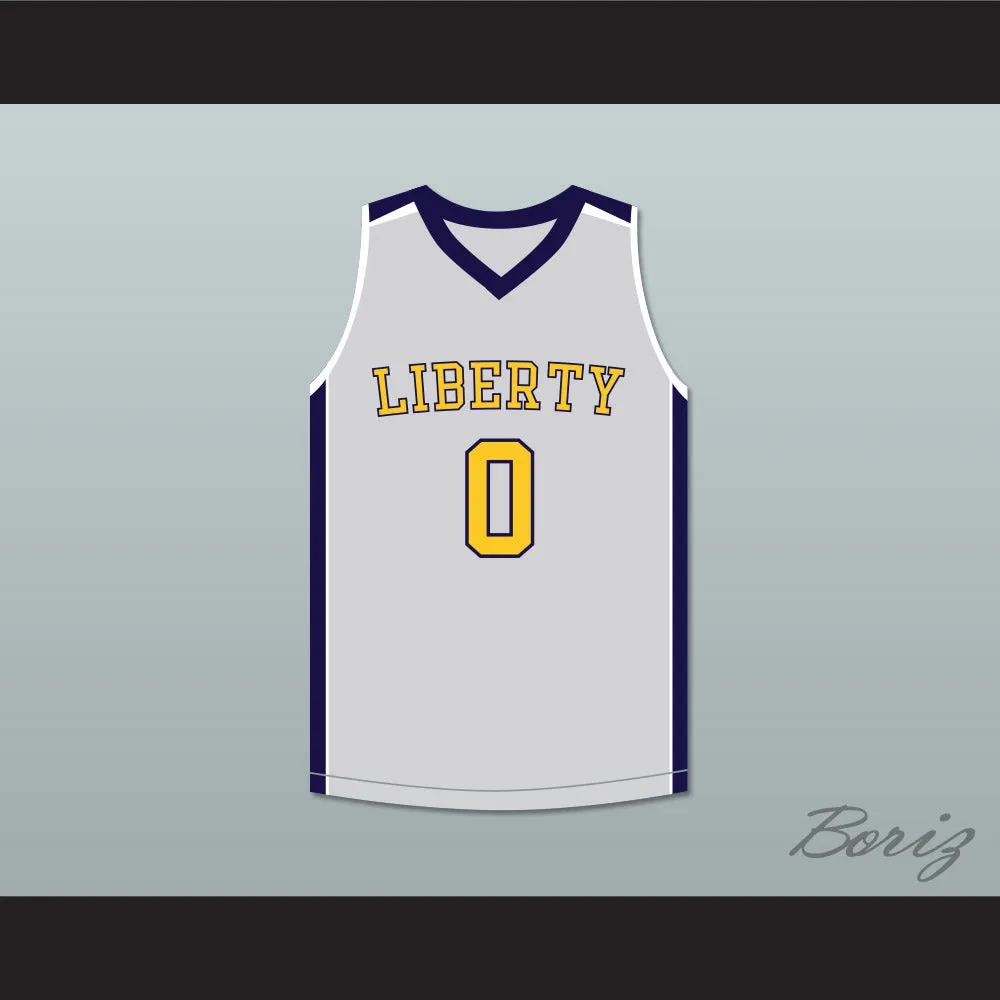 Terron Forte 0 Liberty High School Light Gray Basketball Jersey Amateur