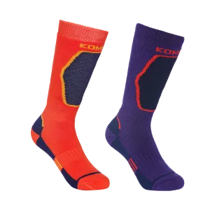 The Brave Midweight Ski Socks Twin Pack- Junior