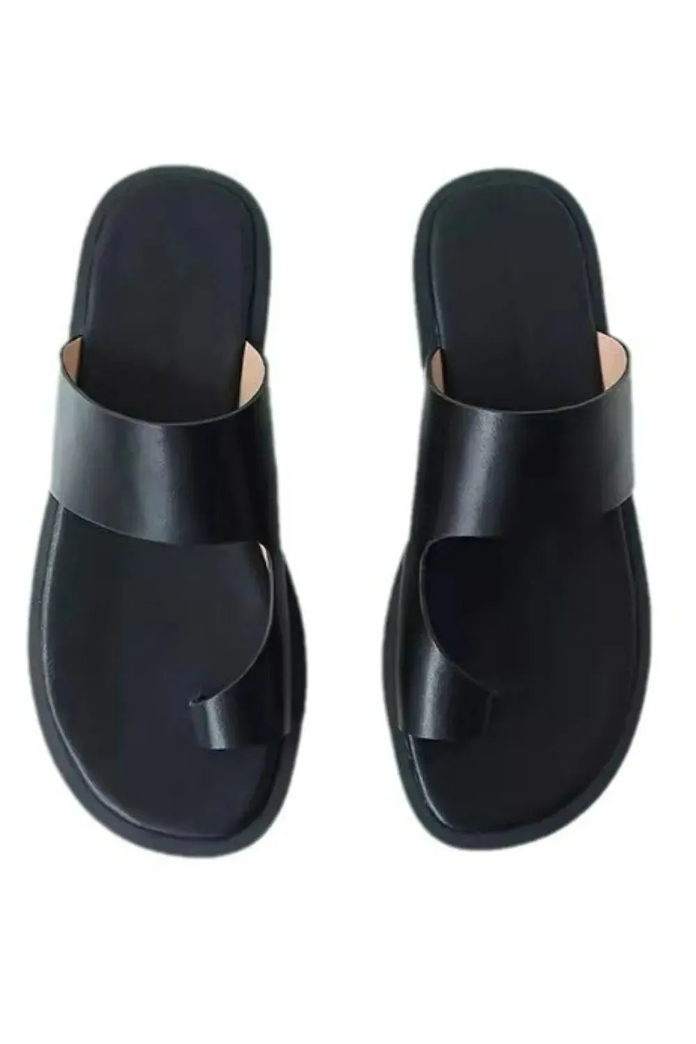 Toe Loop Platform Sandals