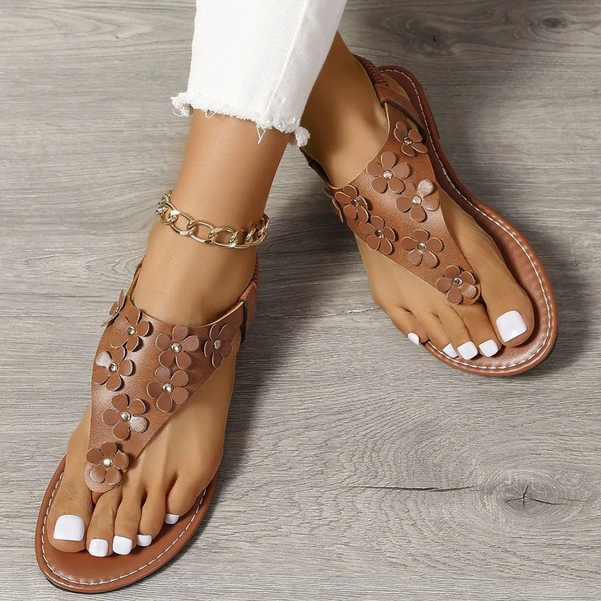 Toe Post Flats Sandals