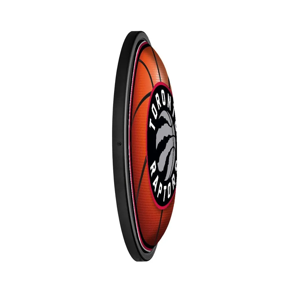 Toronto Raptors: Basketball - Round Slimline Lighted Wall Sign