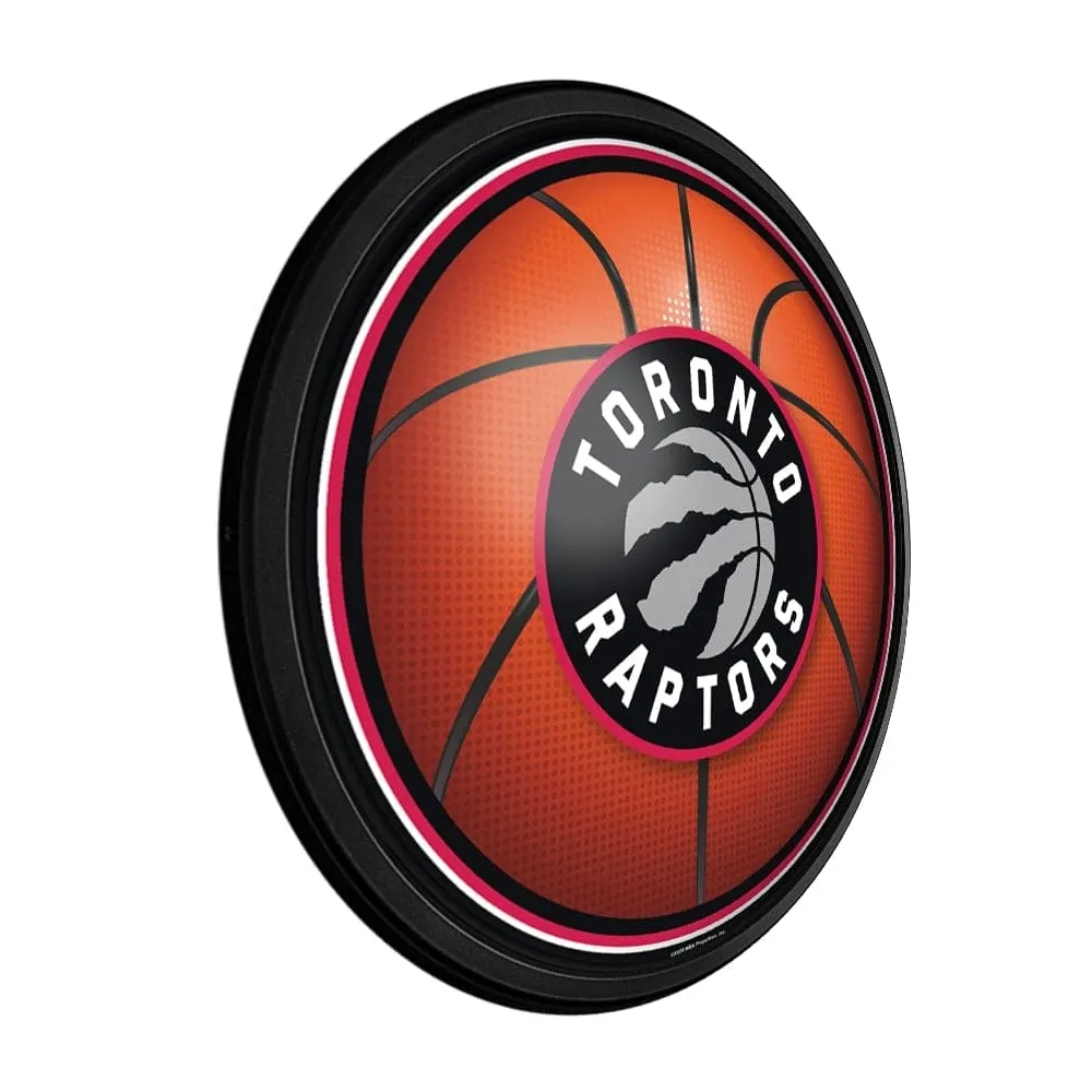 Toronto Raptors: Basketball - Round Slimline Lighted Wall Sign