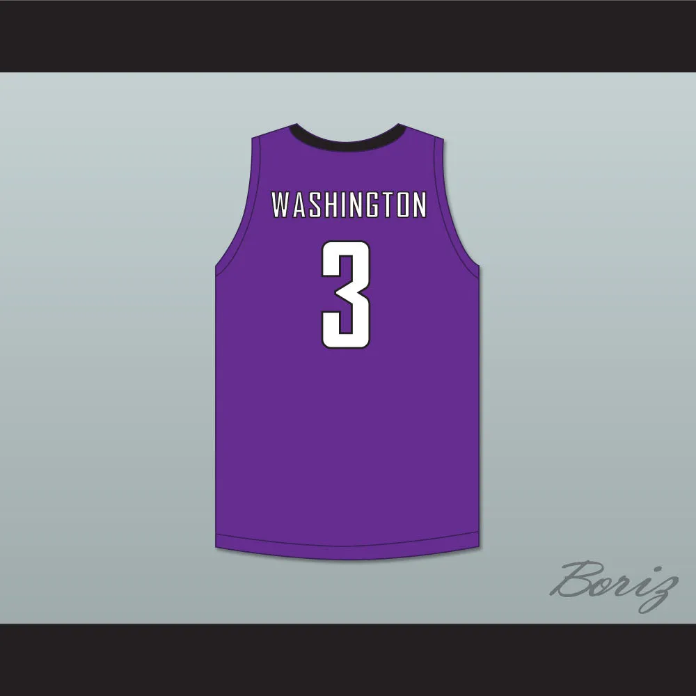 TyTy Washington Jr 3 Cesar Chavez High School Champions Purple Basketball Jersey 2