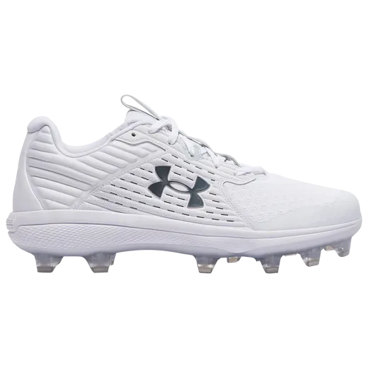 UnderArmour Men's UA Yard Low  TPU Molded Baseball Cleats White 3025591-100