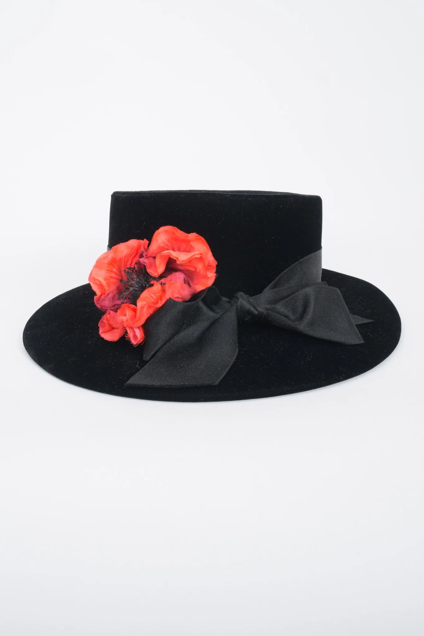 Velvet Boater Hat