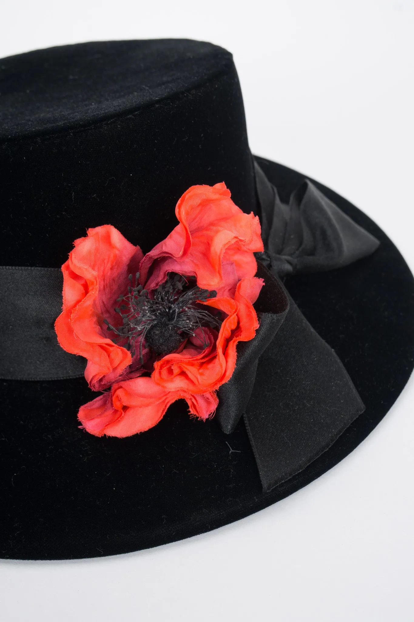 Velvet Boater Hat