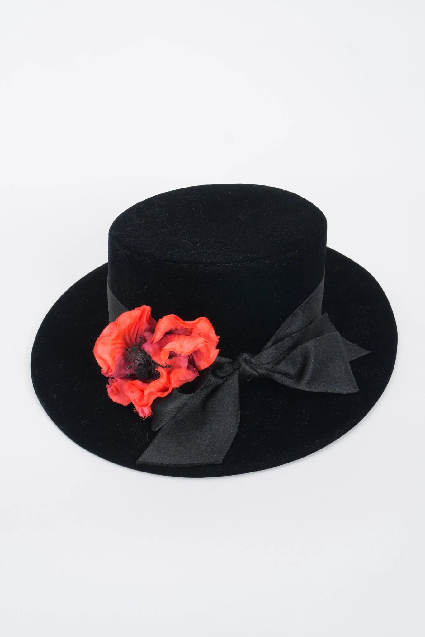 Velvet Boater Hat