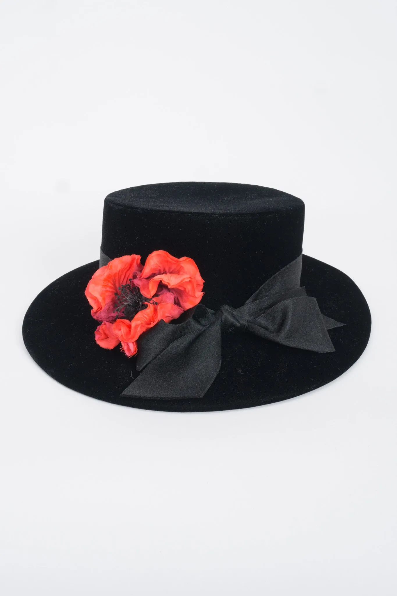 Velvet Boater Hat