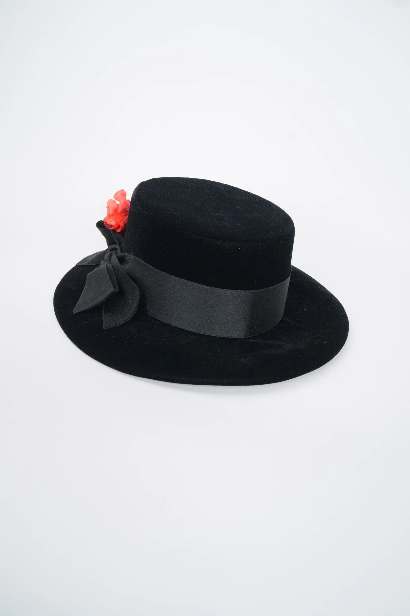 Velvet Boater Hat