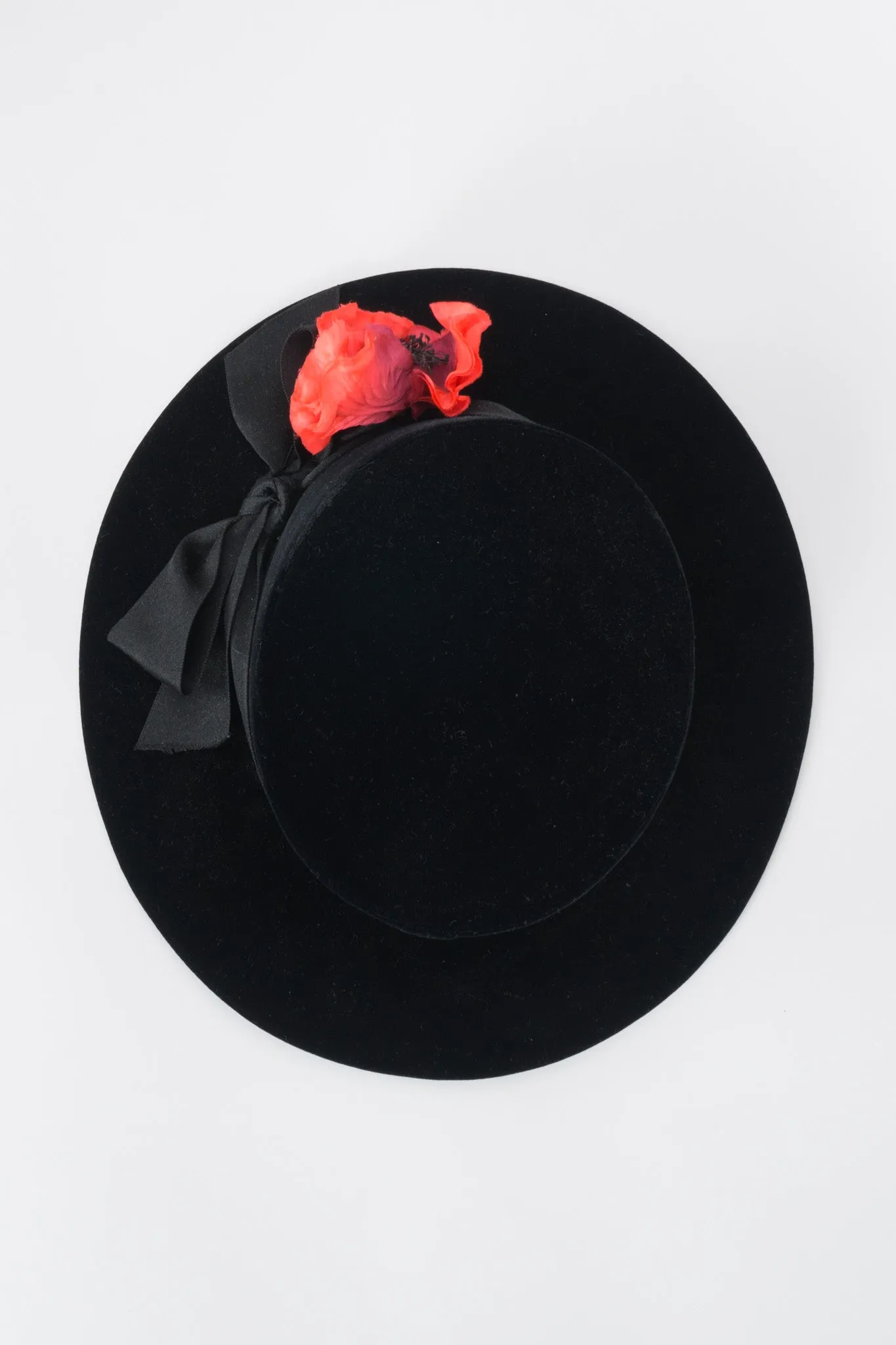Velvet Boater Hat