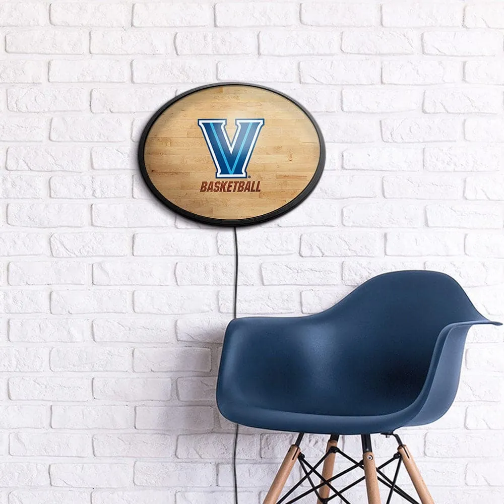 Villanova Wildcats: Hardwood - Oval Slimline Lighted Wall Sign