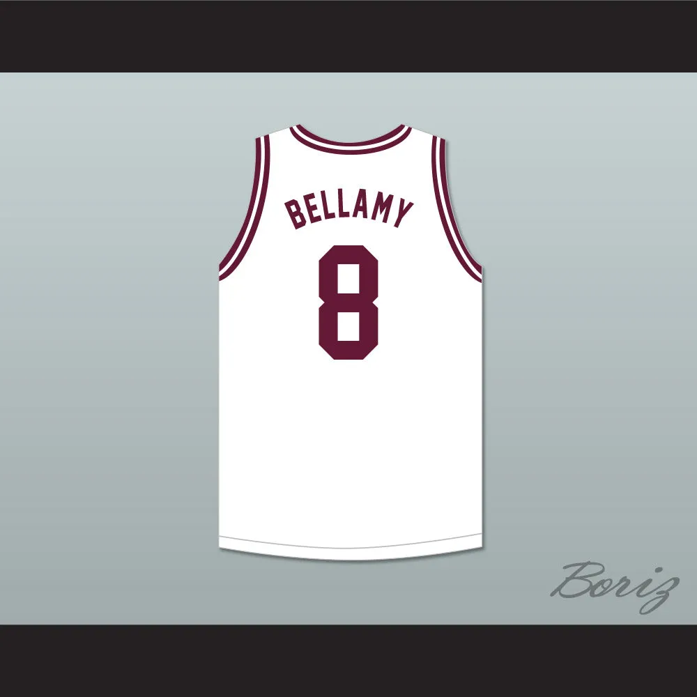 Walt Bellamy 8 J.T. Barber High School Warriors White Basketball Jersey