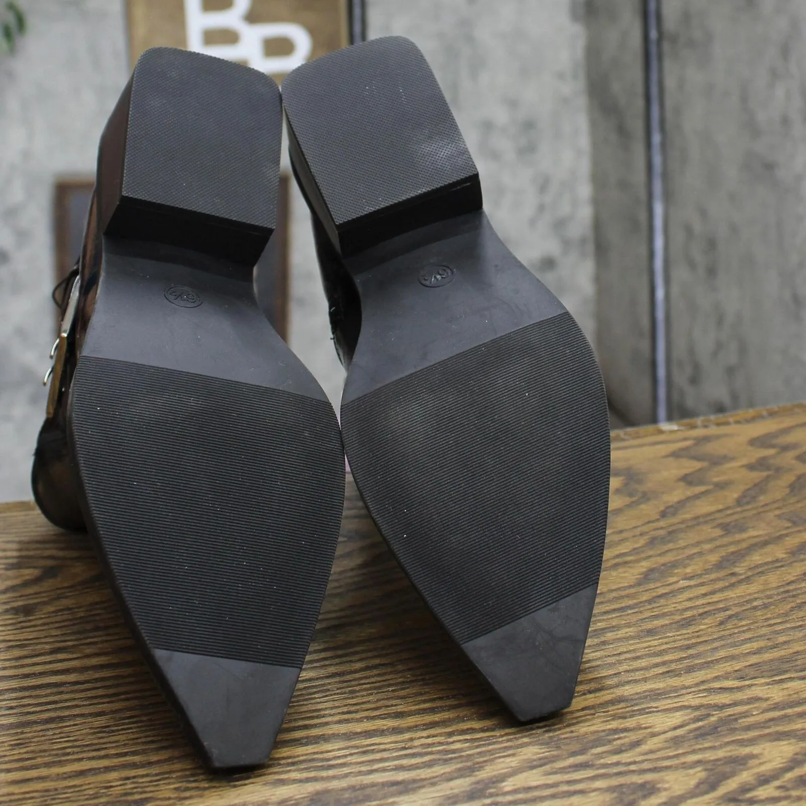 Wild Fable Giovanna Buckle Western Ankle Boots Memory Foam Insole Black 6.5M