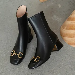 Women Ankle Boots Genuine Leather