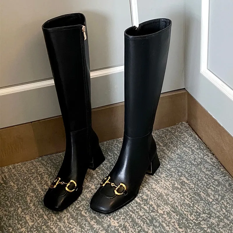 Women Ankle Boots Genuine Leather