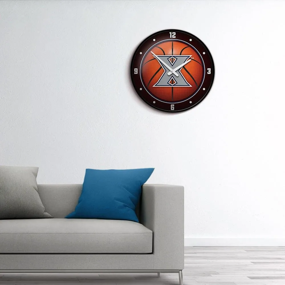 Xavier Musketeers: Basketball - Modern Disc Wall Clock