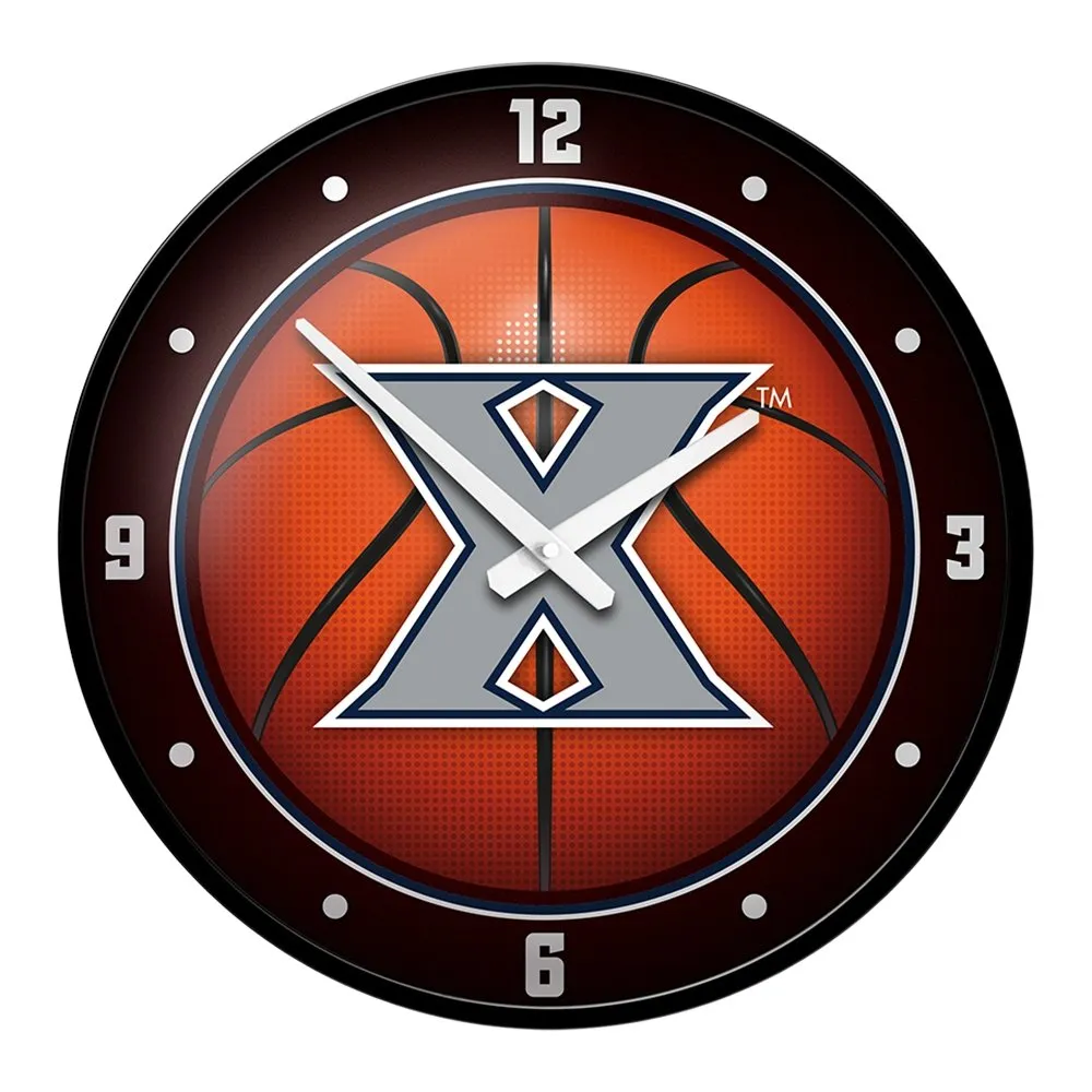 Xavier Musketeers: Basketball - Modern Disc Wall Clock
