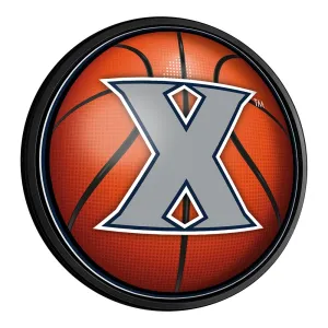 Xavier Musketeers: Basketball - Round Slimline Lighted Wall Sign