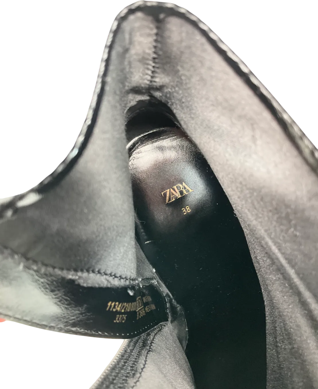 ZARA Black Leather Wedge Ankle Boots UK 5 EU 38 👠